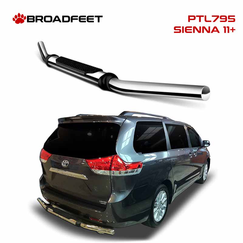 Rear Pintle Style (PTL795) Single Pipe Bumper Guard fits Toyota Sienna 2011-2021 - Broadfeet