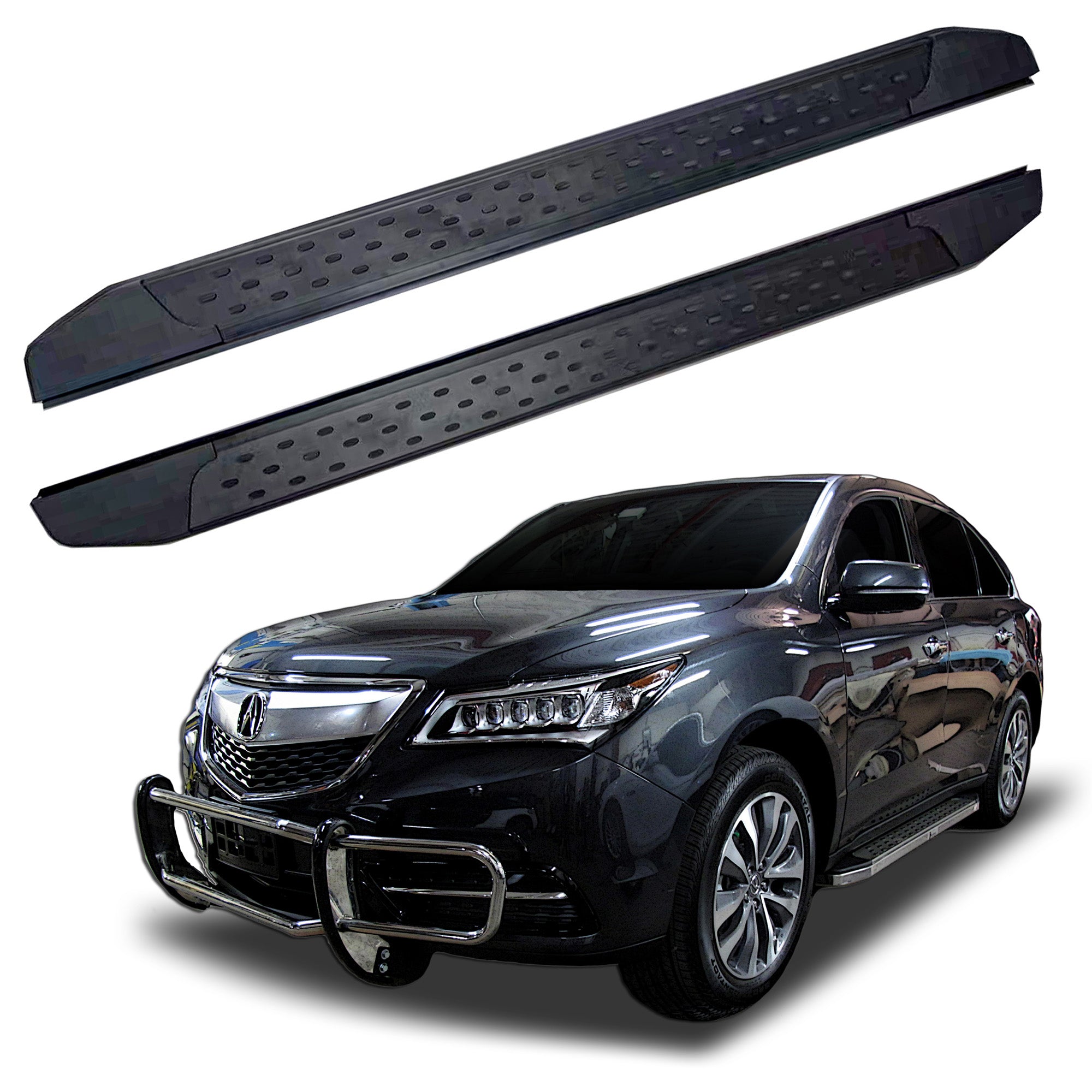 Running Boards R22 Series (RB175 BLACK) fits Acura MDX 2014-2021 - Broadfeet
