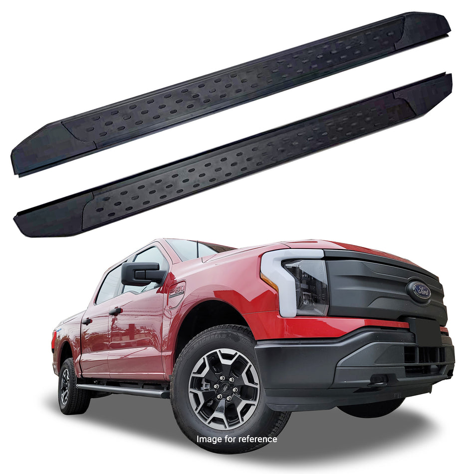 Running Boards R22 Series (RB175 BLACK) fits Ford F-150 2015-2025 || F-250 & F-350 2015-2025, Standard Cab - Broadfeet