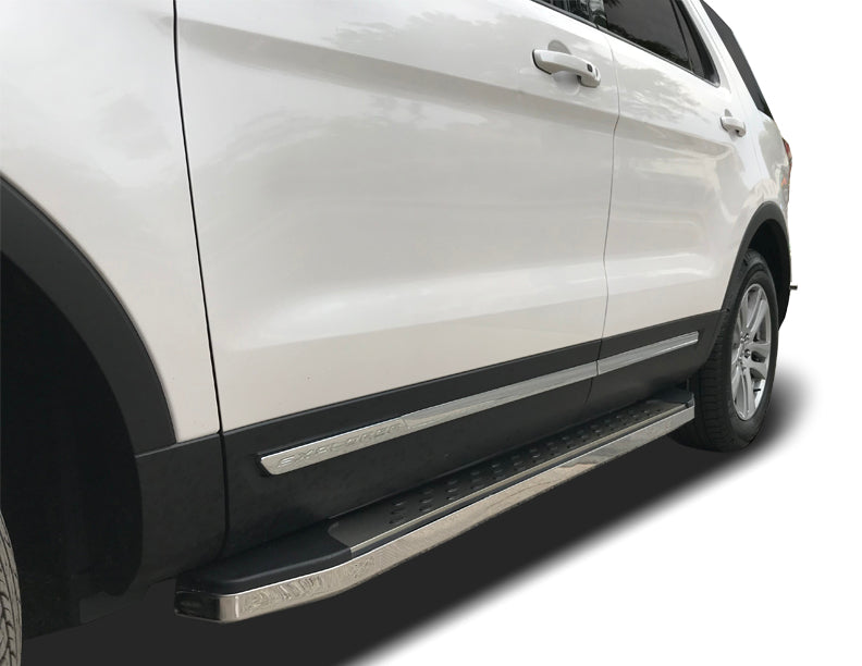 Running Boards R22 Series (RB185 BLACK) fits Ford Explorer 2011-2019 in Black - Broadfeet
