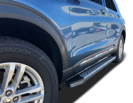 Running Boards R22 Series (RB185 BLACK) fits Ford Explorer 2020-2025 | Lincoln Aviator 2020-2025 (V2) in Black - Broadfeet
