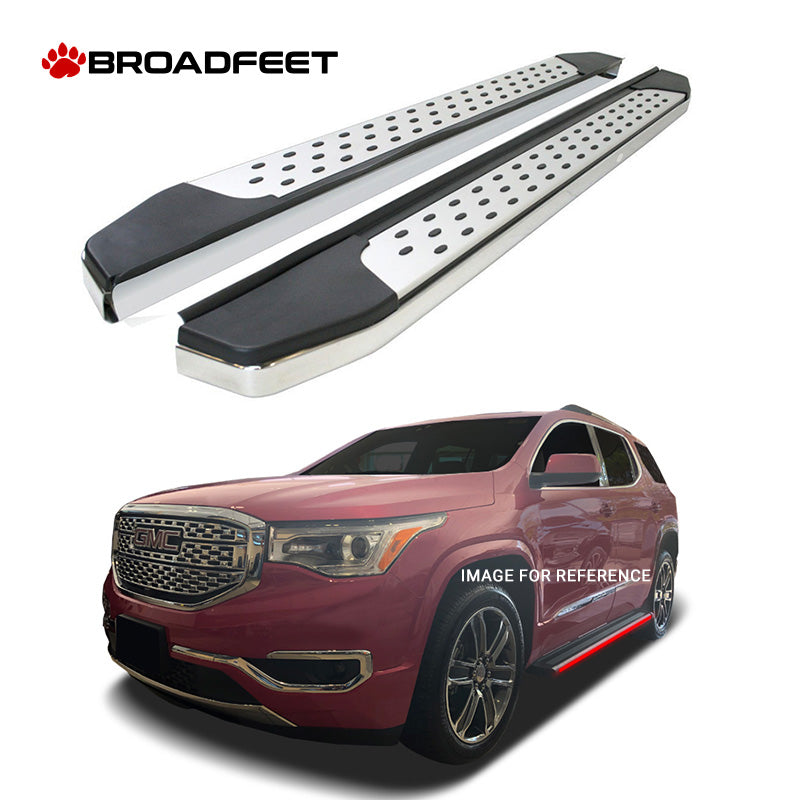 Running Boards R22 Series (RB185) fits GMC Acadia NOT DENALI Models 2007-2016 || Chevrolet Traverse 2009-2017 || Buick Enclave 2008-2009 || GMC Acadia Limited 2017-2017 || Saturn Outlook 2007-2010 in Black - Broadfeet