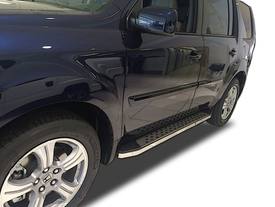 Running Board Series (RB185) fits Honda Pilot 2009-2015 & Acura MDX 2007-2013 in Stainless Steel - Broadfeet