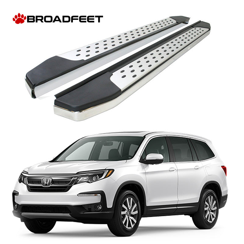 Running Boards R22 Series (RB185 BLACK) fits Acura MDX 2014-2020 || Honda Pilot 2016-2025 || Honda Passport 2019-2025 || Honda Ridgeline 2017-2025 in Black - Broadfeet