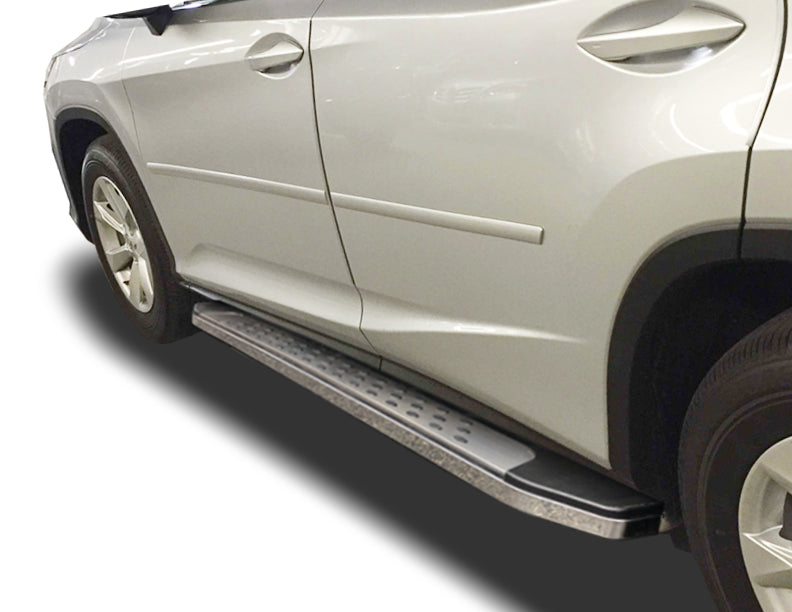 Running Boards R22 Series (RB185) fits Lexus RX Series 2016-2025 in Stainless Steel - Broadfeet
