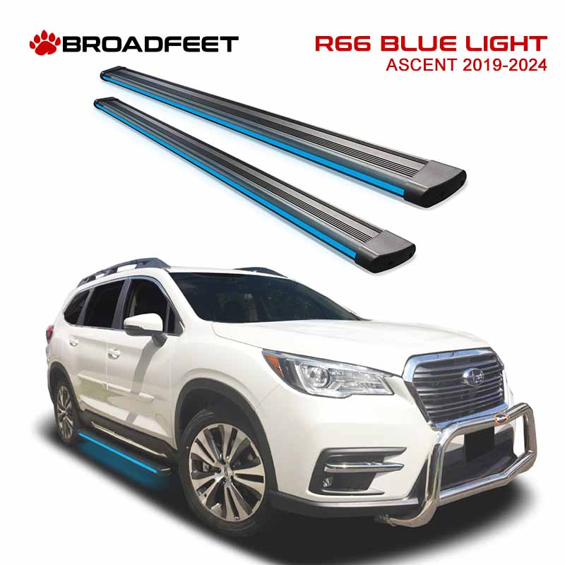 R66 Running Board Side Step with BLUE Ambient LED Light fits Subaru Ascent 2019-2024