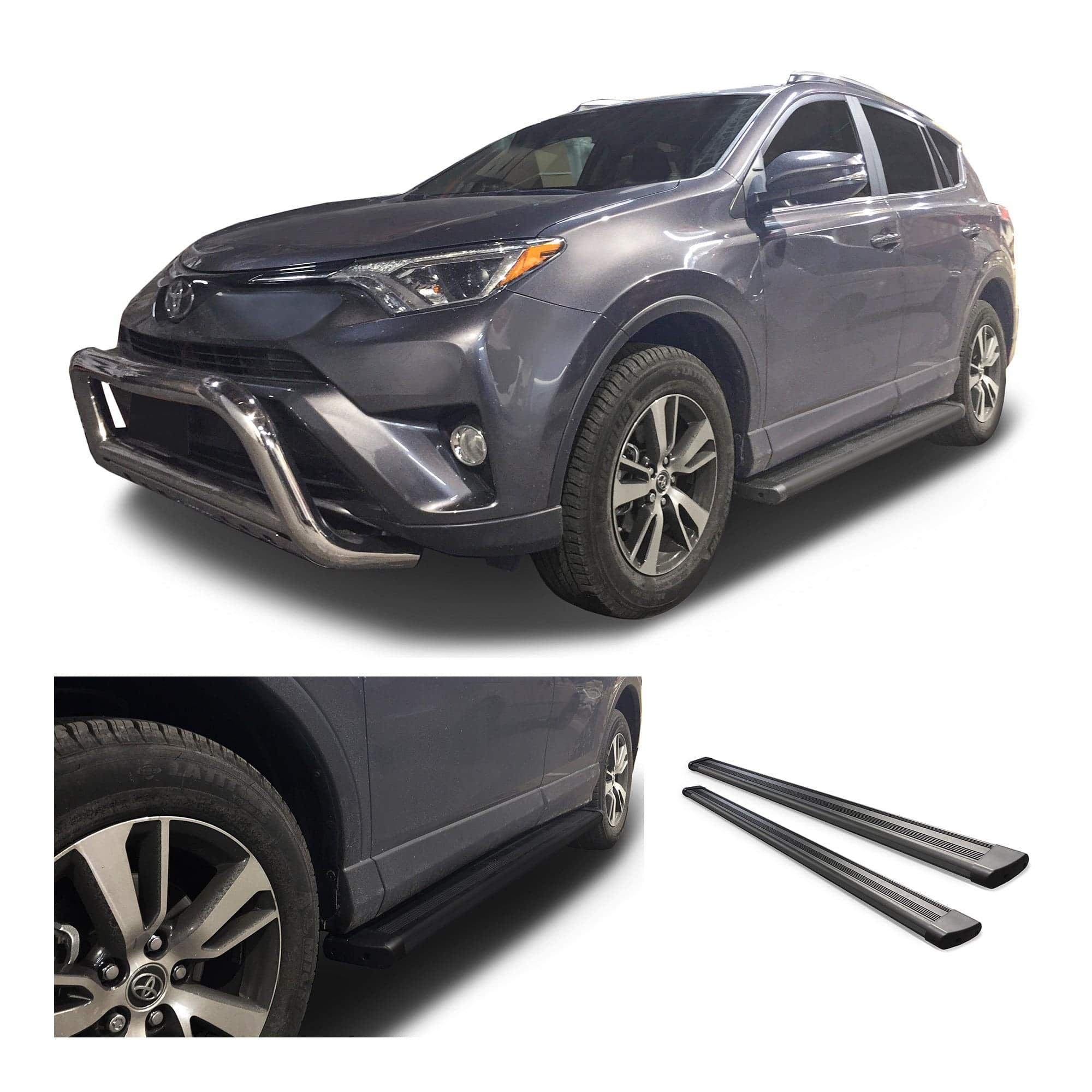 Aluminum Running Boards R66 Series (RB175) fits Toyota RAV4 2016-2018 - Broadfeet