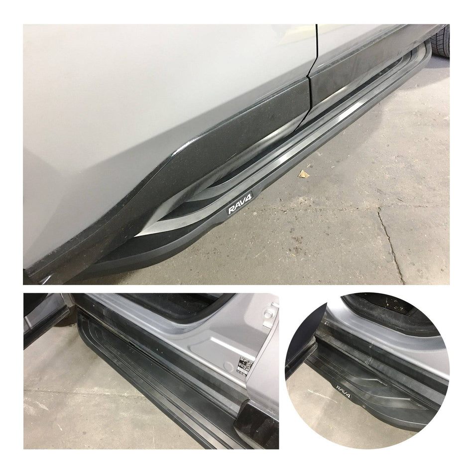 Running Boards OE Style Side Step - Abstract Line Pattern fits Toyota RAV4 2019-2024 - Broadfeet