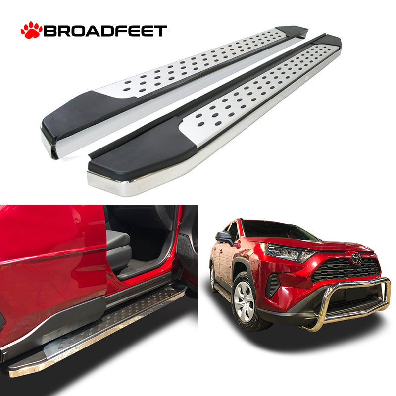Running Board Series (RB185) fits Toyota RAV4 2019-2025 in Stainless Steel - Broadfeet