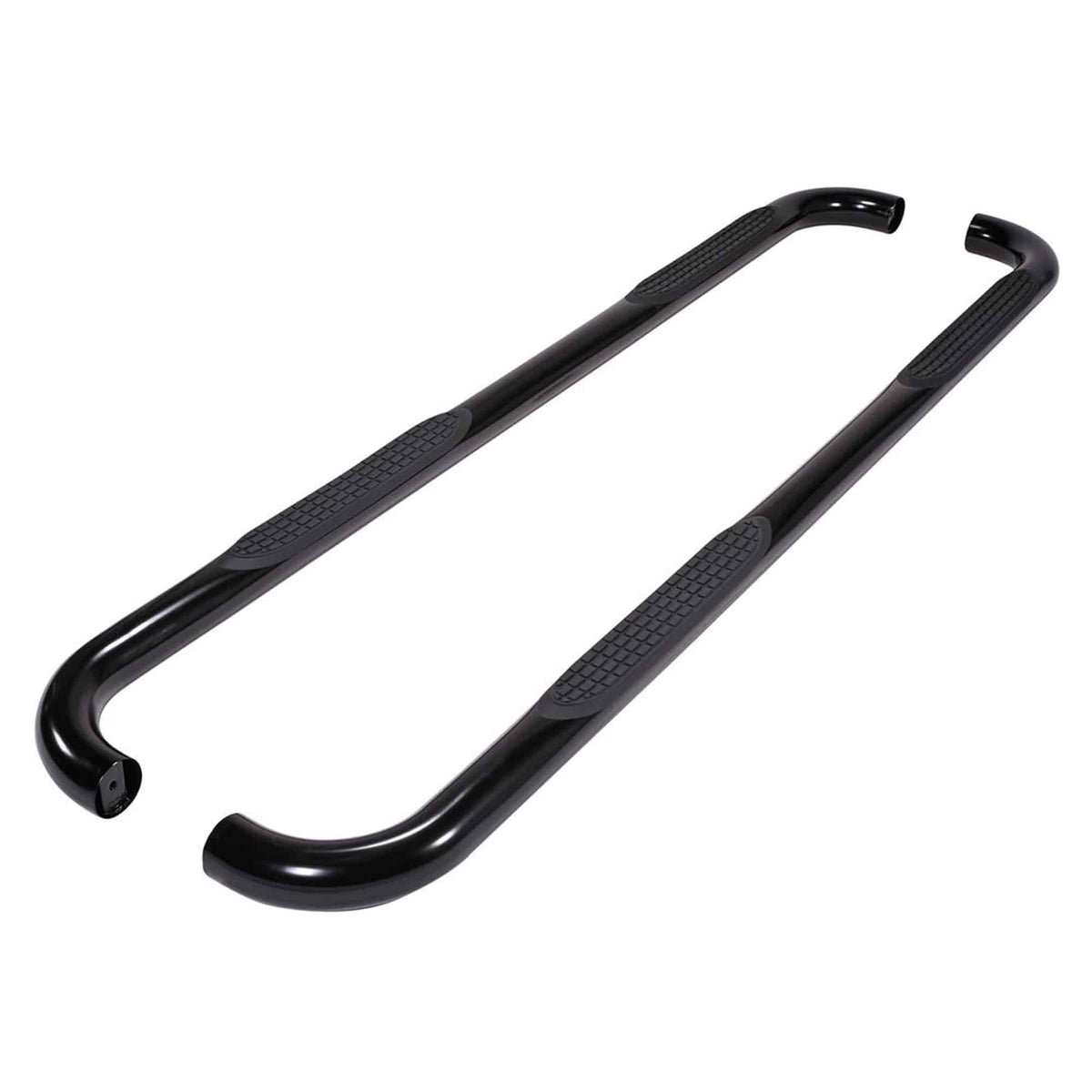 3" Round Tubular Side Steps in Black Powder Coat fits Toyota Tundra (Crew Max) 2007-2021 - Broadfeet