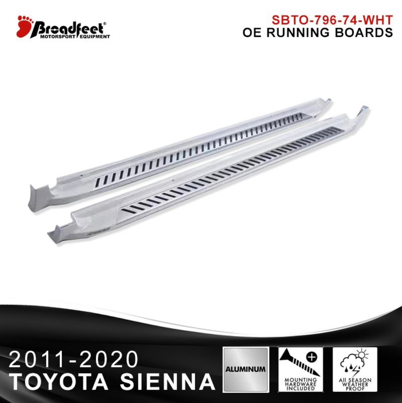 Running Boards OE Style Side Step fits Toyota Sienna 2011-2020 - Broadfeet