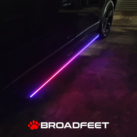 Running Board M66 Series (RB210) fits Dodge RAM 2009-2025 *4th Generation - Classic Model* with LED - Broadfeet