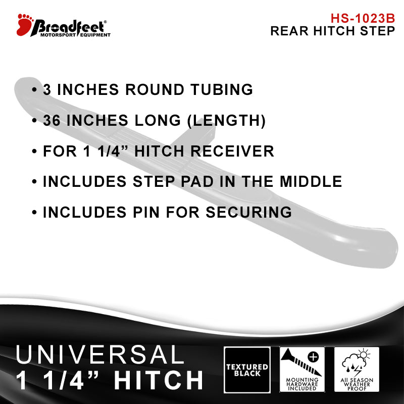 1.25" Hitch Receiver Accessories - 3" Round (Classic) Hitch Step - Broadfeet