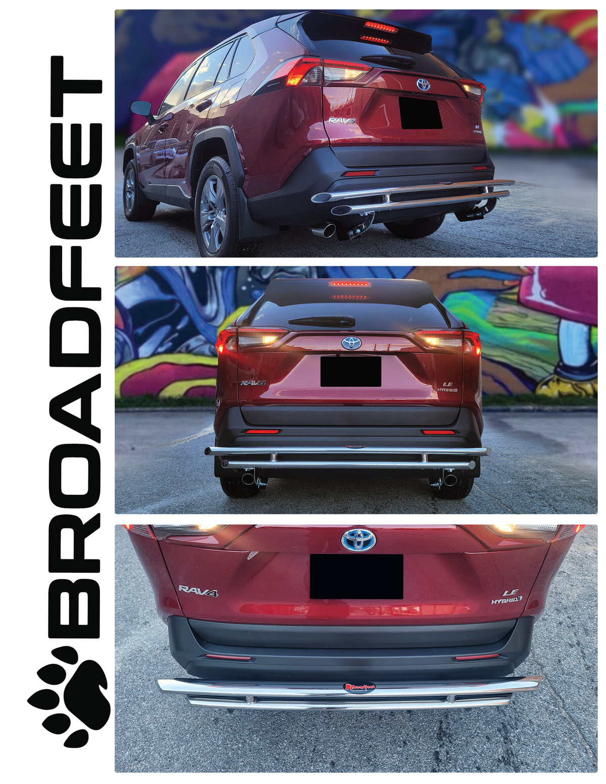 Toyota Rav Rear fits Toyota RAV4 2019-2024 Rear Double Layer (DL15) Bumper Guard