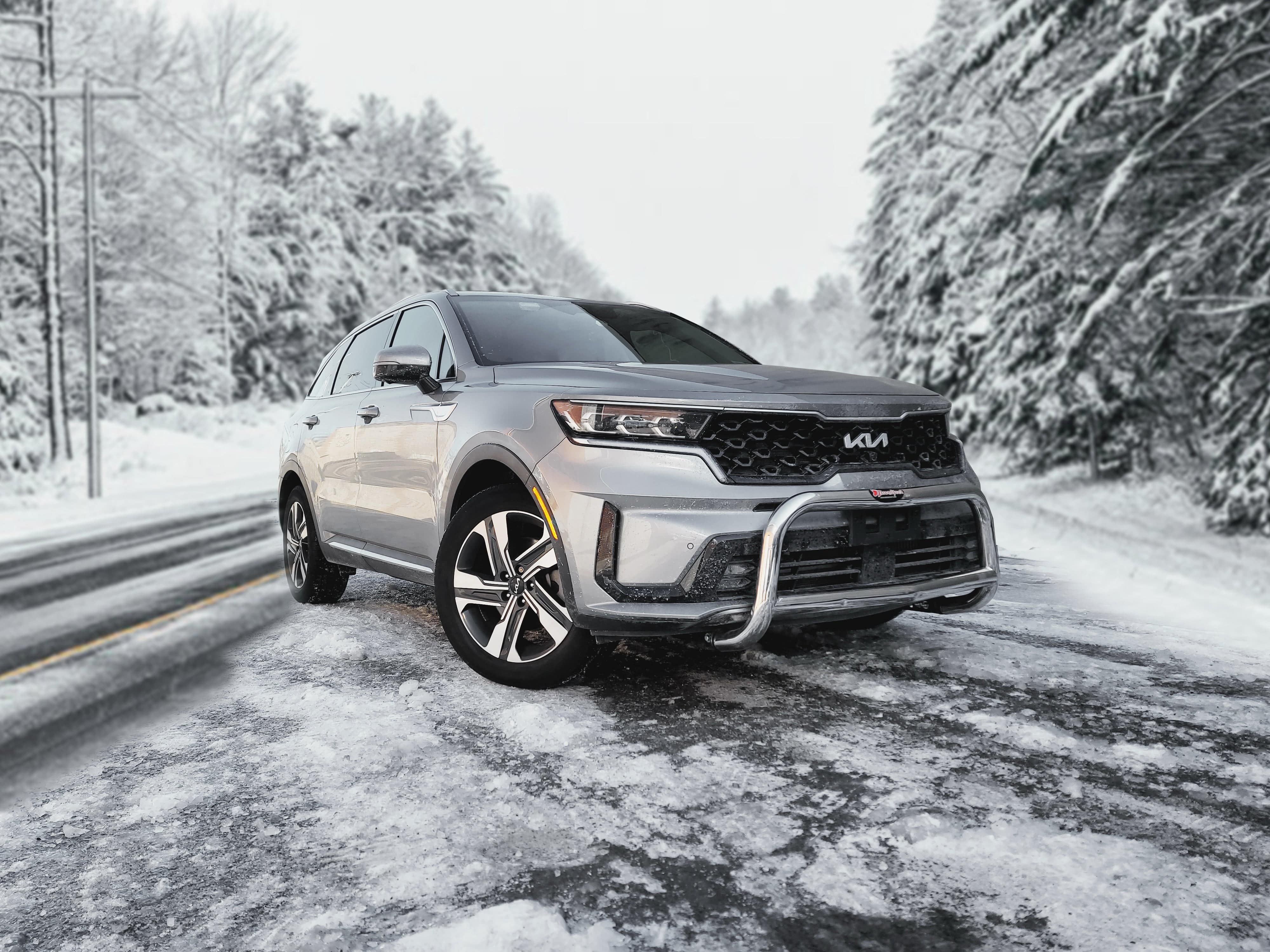 Broadfeet Kia Sorento 21 22 23 24 Car SUV Winter Snow Ice Grey Wallpaper